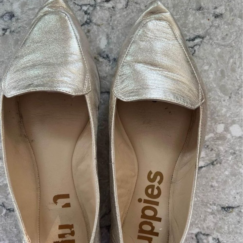 Gold Hush Puppy Loafers